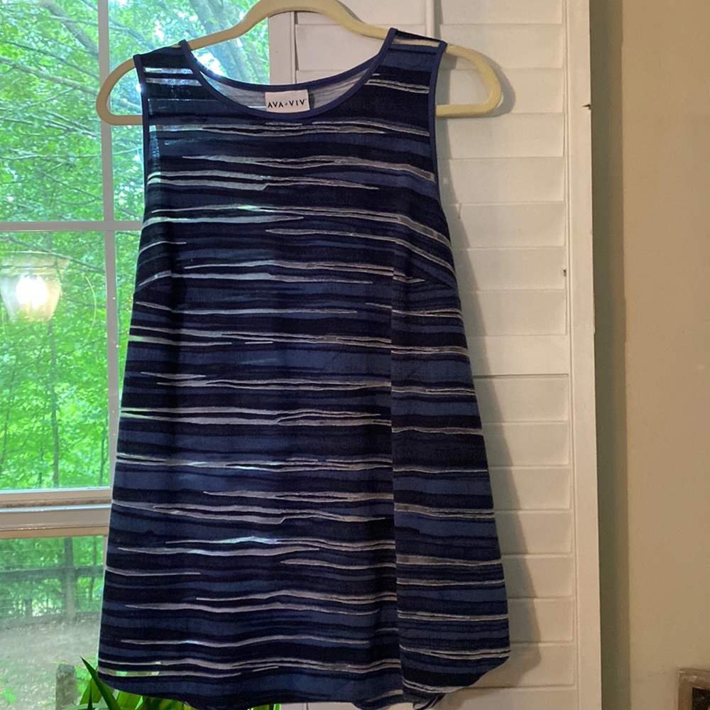 Ava & Viv Tiger Striped Tank Top